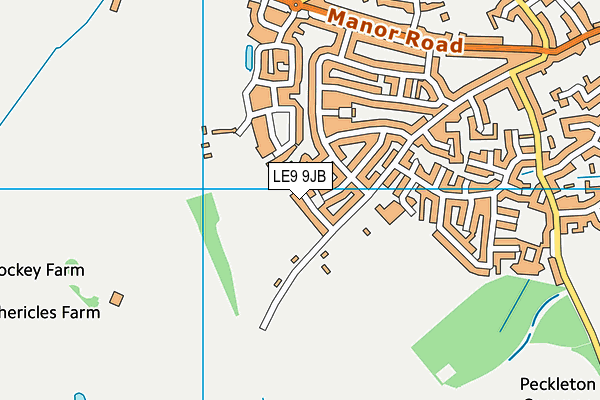 LE9 9JB map - OS VectorMap District (Ordnance Survey)