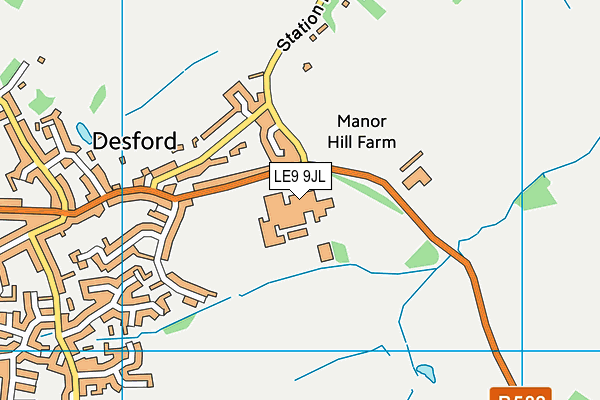 Bosworth Academy map (LE9 9JL) - OS VectorMap District (Ordnance Survey)