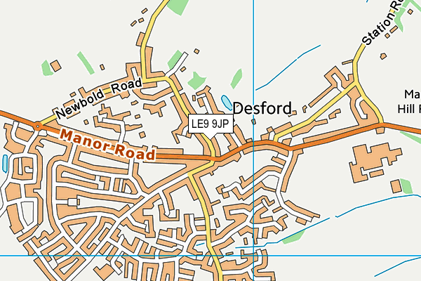 LE9 9JP map - OS VectorMap District (Ordnance Survey)