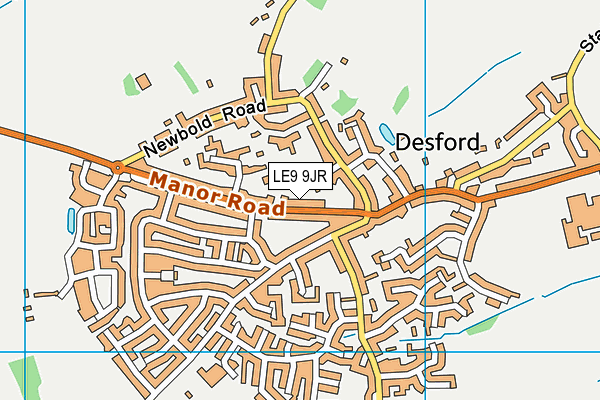LE9 9JR map - OS VectorMap District (Ordnance Survey)
