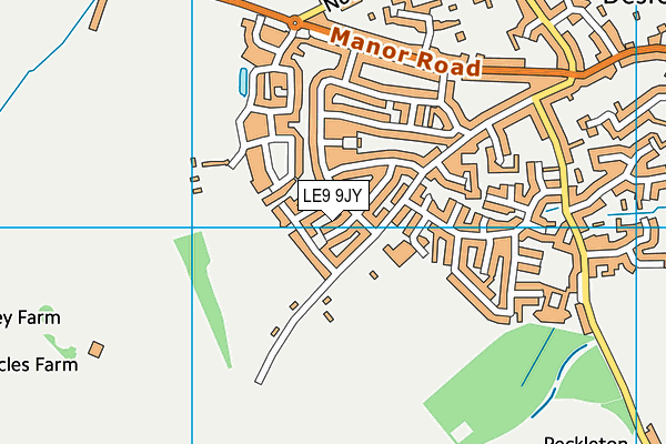 LE9 9JY map - OS VectorMap District (Ordnance Survey)