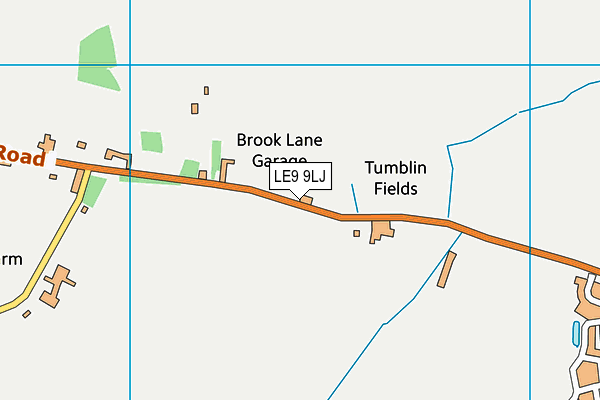 LE9 9LJ map - OS VectorMap District (Ordnance Survey)