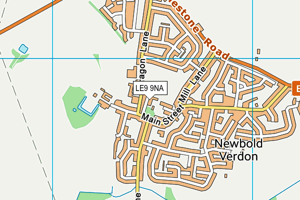LE9 9NA map - OS VectorMap District (Ordnance Survey)