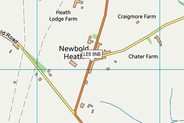 LE9 9NB map - OS VectorMap District (Ordnance Survey)