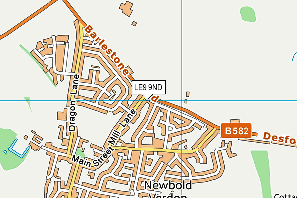 LE9 9ND map - OS VectorMap District (Ordnance Survey)