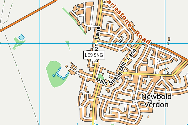 LE9 9NG map - OS VectorMap District (Ordnance Survey)