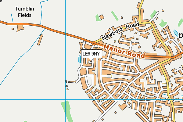 LE9 9NY map - OS VectorMap District (Ordnance Survey)