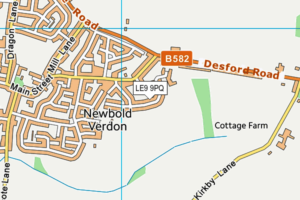 LE9 9PQ map - OS VectorMap District (Ordnance Survey)