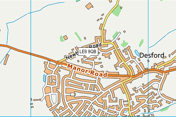 LE9 9QB map - OS VectorMap District (Ordnance Survey)