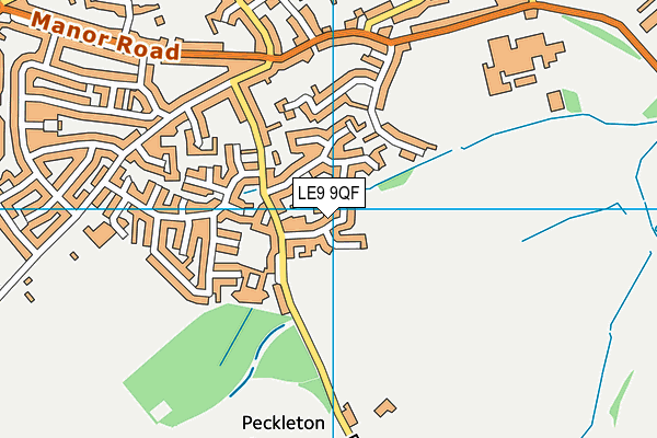LE9 9QF map - OS VectorMap District (Ordnance Survey)