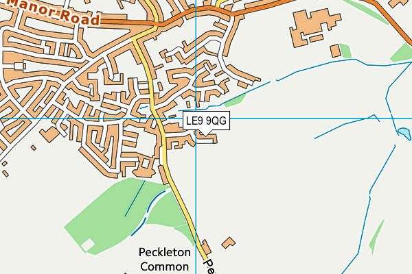 LE9 9QG map - OS VectorMap District (Ordnance Survey)