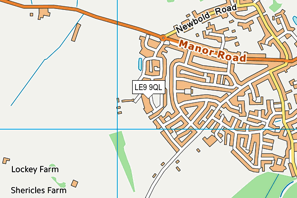 LE9 9QL map - OS VectorMap District (Ordnance Survey)