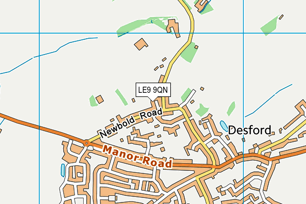 LE9 9QN map - OS VectorMap District (Ordnance Survey)