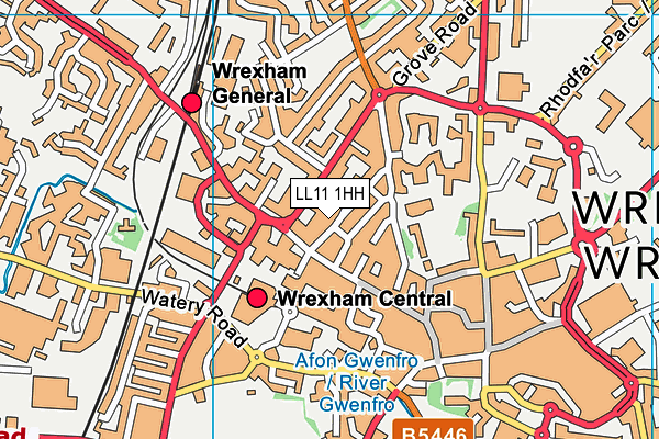 LL11 1HH map - OS VectorMap District (Ordnance Survey)