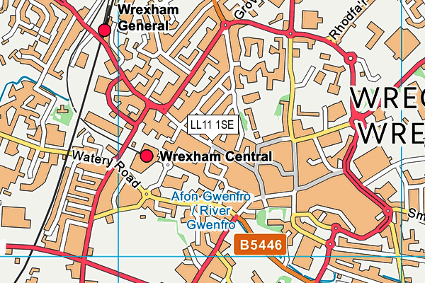 LL11 1SE map - OS VectorMap District (Ordnance Survey)