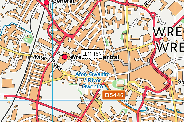 LL11 1SN map - OS VectorMap District (Ordnance Survey)