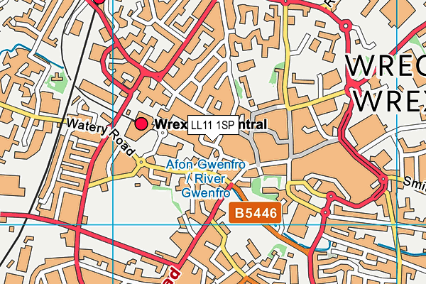LL11 1SP map - OS VectorMap District (Ordnance Survey)