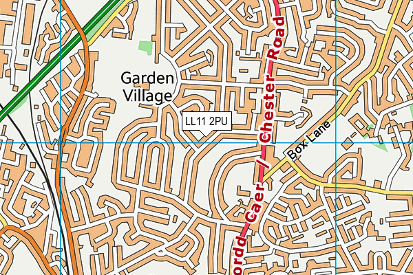 LL11 2PU map - OS VectorMap District (Ordnance Survey)