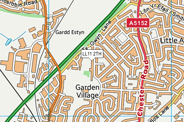 LL11 2TH map - OS VectorMap District (Ordnance Survey)