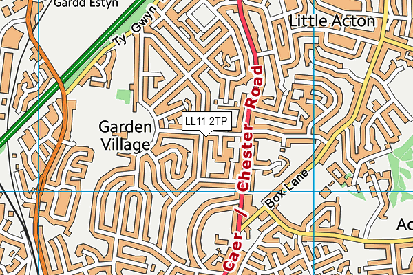LL11 2TP map - OS VectorMap District (Ordnance Survey)