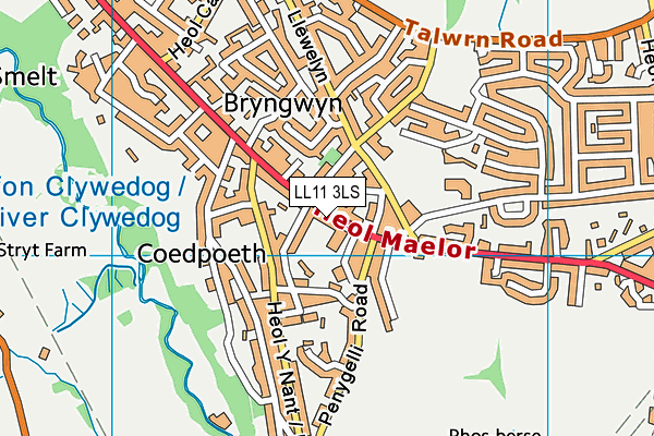 Map of THE PHARMACY COEDPOETH LIMITED at district scale