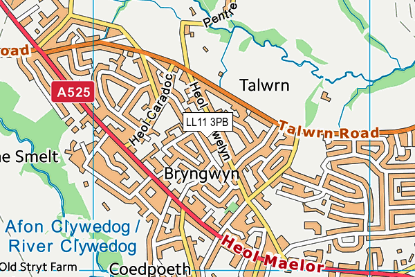 Map of BRYN COCH 23/12/66 LIMITED at district scale