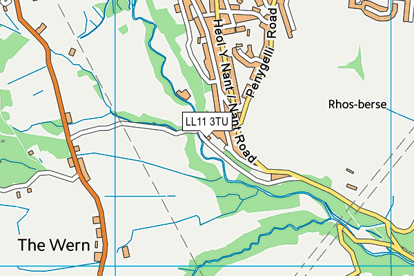 LL11 3TU map - OS VectorMap District (Ordnance Survey)