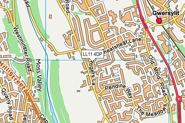 LL11 4DP map - OS VectorMap District (Ordnance Survey)