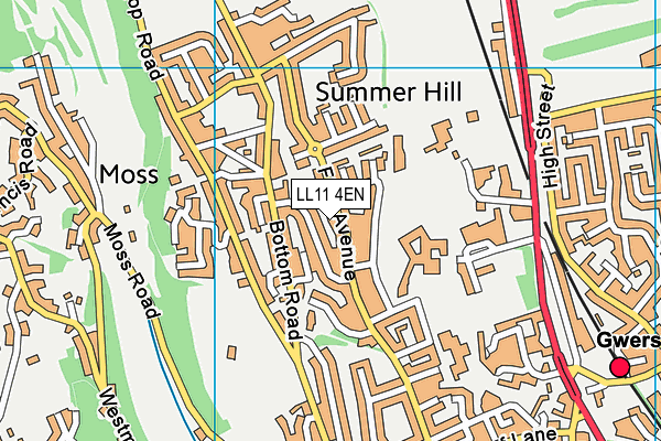 LL11 4EN map - OS VectorMap District (Ordnance Survey)