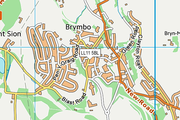 Map of VALLEY VIEW (BRYMBO) MANAGEMENT COMPANY LIMITED at district scale