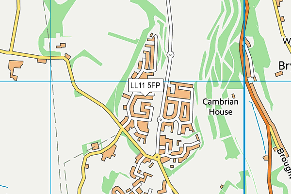 LL11 5FP map - OS VectorMap District (Ordnance Survey)