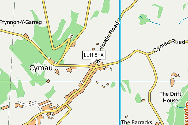LL11 5HA map - OS VectorMap District (Ordnance Survey)