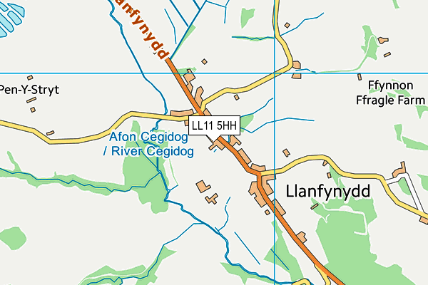 LL11 5HH map - OS VectorMap District (Ordnance Survey)