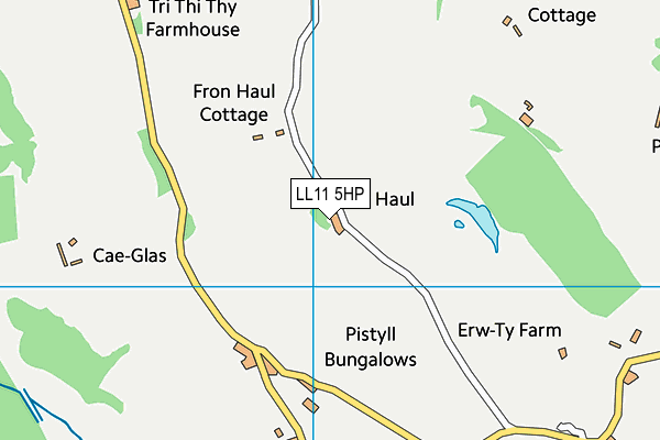 LL11 5HP map - OS VectorMap District (Ordnance Survey)