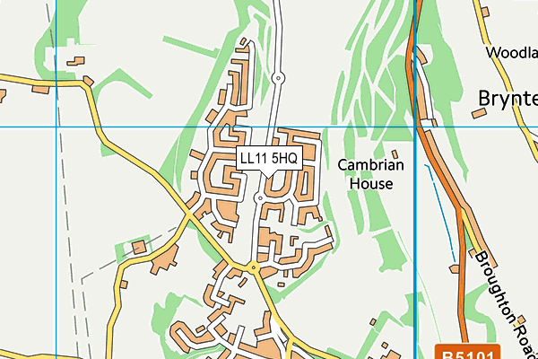 LL11 5HQ map - OS VectorMap District (Ordnance Survey)