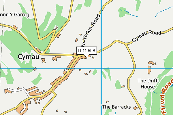 LL11 5LB map - OS VectorMap District (Ordnance Survey)