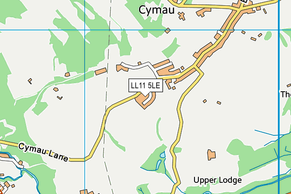 LL11 5LE map - OS VectorMap District (Ordnance Survey)