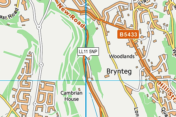 LL11 5NP map - OS VectorMap District (Ordnance Survey)