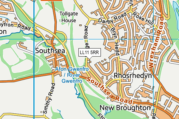 LL11 5RR map - OS VectorMap District (Ordnance Survey)