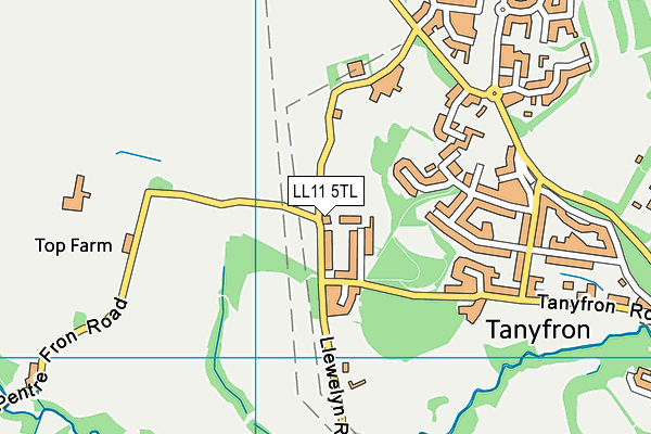 LL11 5TL map - OS VectorMap District (Ordnance Survey)