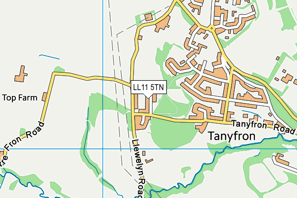LL11 5TN map - OS VectorMap District (Ordnance Survey)