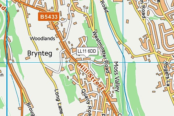 LL11 6DD map - OS VectorMap District (Ordnance Survey)