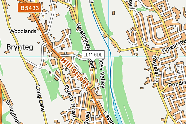 LL11 6DL map - OS VectorMap District (Ordnance Survey)