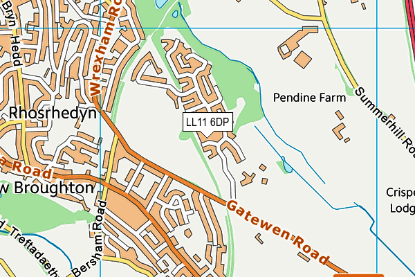 LL11 6DP map - OS VectorMap District (Ordnance Survey)