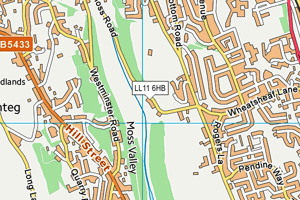 LL11 6HB map - OS VectorMap District (Ordnance Survey)