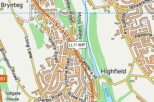 LL11 6HP map - OS VectorMap District (Ordnance Survey)