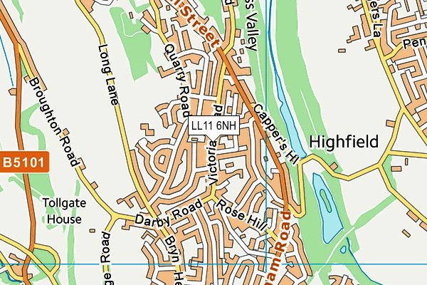 LL11 6NH map - OS VectorMap District (Ordnance Survey)