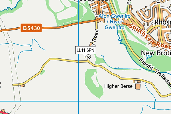 LL11 6PN map - OS VectorMap District (Ordnance Survey)