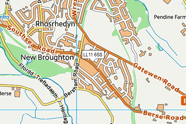 LL11 6SS map - OS VectorMap District (Ordnance Survey)