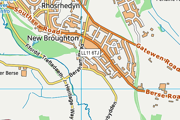 LL11 6TJ map - OS VectorMap District (Ordnance Survey)